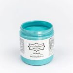 8 ounce container of glacier bright aqua clay furniture paint
