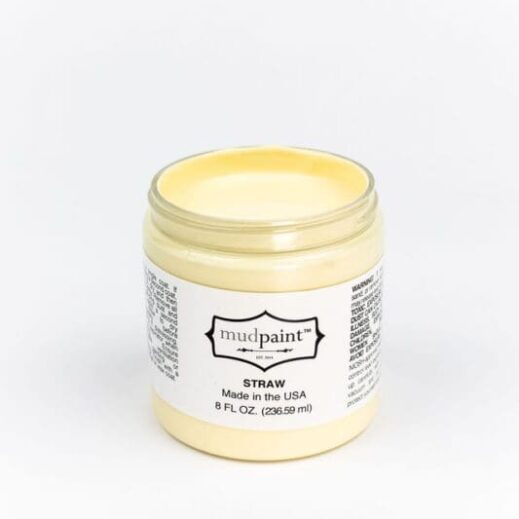 8 ounce container of light pale yellow clay furniture paint by MudPaint