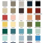 Color chart displaying the 2023 MudPaint Clay Furniture Paint colors