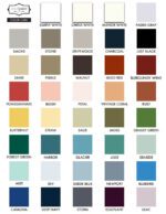 Color chart displaying the 2023 MudPaint Clay Furniture Paint colors